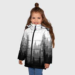 Куртка зимняя для девочки Темный Лес, цвет: 3D-черный — фото 2