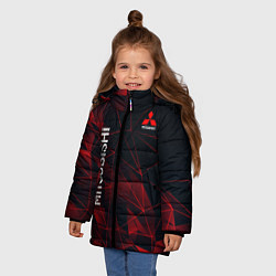 Куртка зимняя для девочки Mitsubishi, цвет: 3D-черный — фото 2