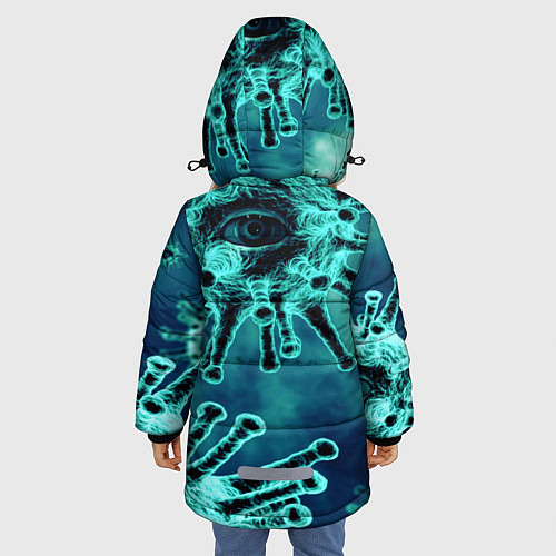 Зимняя куртка для девочки Ковидит / 3D-Черный – фото 4