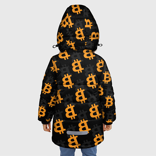 Зимняя куртка для девочки БИТКОИН BITCOIN / 3D-Черный – фото 4