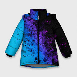 Куртка зимняя для девочки Неоновые Краски, цвет: 3D-светло-серый