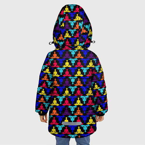 Зимняя куртка для девочки Йога / 3D-Черный – фото 4