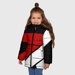 Куртка зимняя для девочки GEOMETRY SPORT, цвет: 3D-черный — фото 2