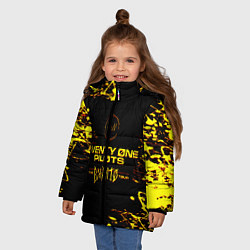 Куртка зимняя для девочки TWENTY ONE PILOTS TOP, цвет: 3D-черный — фото 2