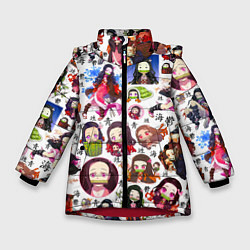 Куртка зимняя для девочки НЕЗУКО, цвет: 3D-красный