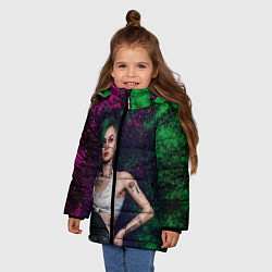 Куртка зимняя для девочки ДЖУДИ АЛЬВАРЕС CYBERPUNK, цвет: 3D-красный — фото 2