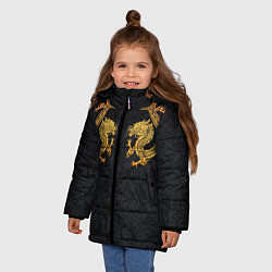 Куртка зимняя для девочки GOLD CHINA DRAGONS, цвет: 3D-черный — фото 2