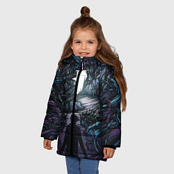 Куртка зимняя для девочки Мистический Лес, цвет: 3D-красный — фото 2
