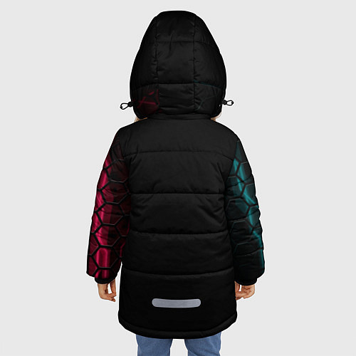 Зимняя куртка для девочки Cyberpunk - Moxes / 3D-Черный – фото 4