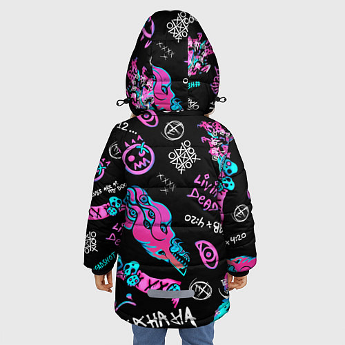 Зимняя куртка для девочки CS GO / 3D-Черный – фото 4