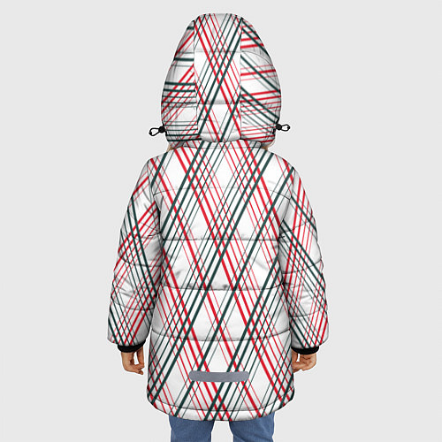 Зимняя куртка для девочки Игральные карты / 3D-Черный – фото 4