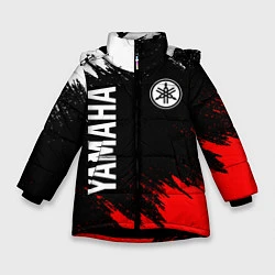 Куртка зимняя для девочки YAMAHA ЯМАХА, цвет: 3D-черный