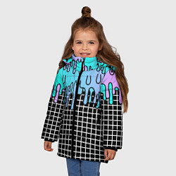 Куртка зимняя для девочки Beach MIami, цвет: 3D-черный — фото 2