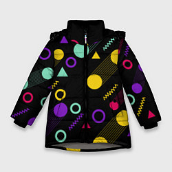 Зимняя куртка для девочки Круги и Треугольники