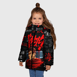 Куртка зимняя для девочки BERSERK, цвет: 3D-красный — фото 2