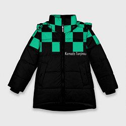 Куртка зимняя для девочки Kamado Tanjirou Kimetsu no Yaiba, цвет: 3D-черный