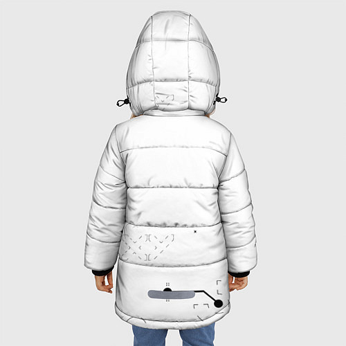 Зимняя куртка для девочки Desert Eagle: Printstream White / 3D-Светло-серый – фото 4