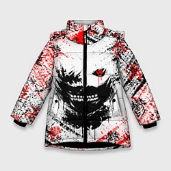 Куртка зимняя для девочки ТОКИЙСКИЙ ГУЛЬ КЕН КАНЕКИ, цвет: 3D-черный