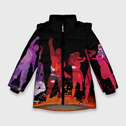 Куртка зимняя для девочки Танцы, цвет: 3D-светло-серый