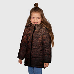Куртка зимняя для девочки Шестеренки, цвет: 3D-светло-серый — фото 2