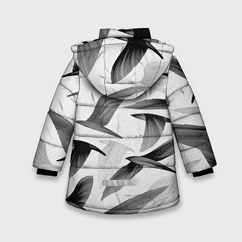 Зимняя куртка для девочки Барбер / 3D-Светло-серый – фото 2