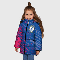 Куртка зимняя для девочки CHELSEA, цвет: 3D-красный — фото 2