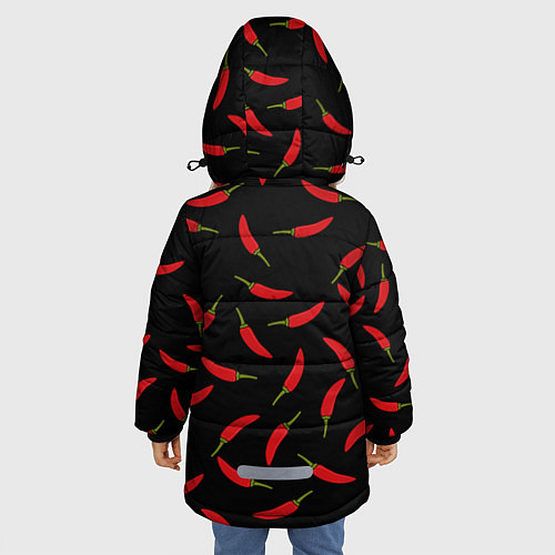 Зимняя куртка для девочки Chili peppers / 3D-Черный – фото 4