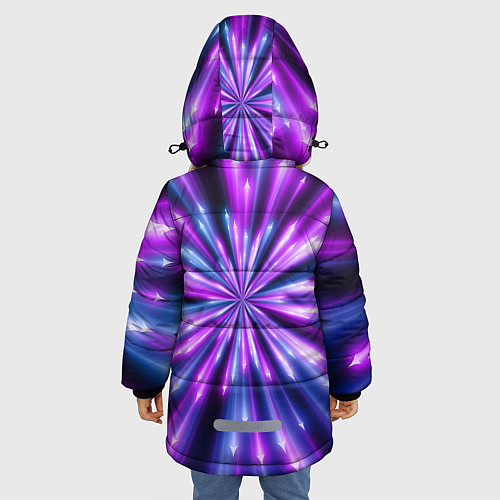 Зимняя куртка для девочки Неоновые стрелы / 3D-Черный – фото 4