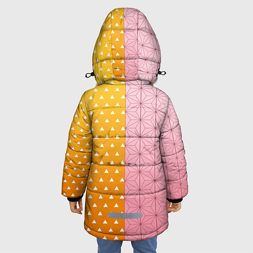 Зимняя куртка для девочки ЗЕНИЦУ И НЕЗУКА КЛИНОК / 3D-Черный – фото 4