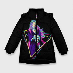Куртка зимняя для девочки BLEACH - Рангику Мацумото, цвет: 3D-черный
