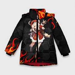 Куртка зимняя для девочки Genshin Impact - Klee, цвет: 3D-красный