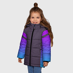 Куртка зимняя для девочки НЕОНОВЫЙ КОСТЮМ NEON, цвет: 3D-черный — фото 2