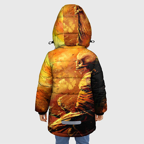 Зимняя куртка для девочки DARKSOULS SKULL&MAGIC / 3D-Черный – фото 4
