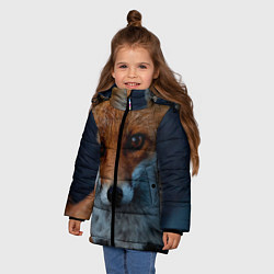 Куртка зимняя для девочки Мудрая лиса, цвет: 3D-черный — фото 2
