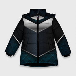 Куртка зимняя для девочки 3D dark metal, цвет: 3D-черный
