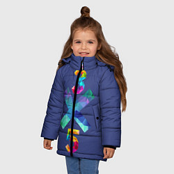 Куртка зимняя для девочки 3X5, цвет: 3D-черный — фото 2