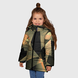 Куртка зимняя для девочки Broken glass, цвет: 3D-черный — фото 2