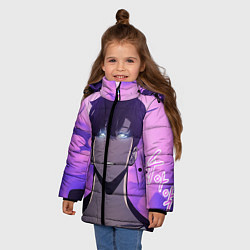 Куртка зимняя для девочки Поднятие уровня в одиночку, цвет: 3D-красный — фото 2