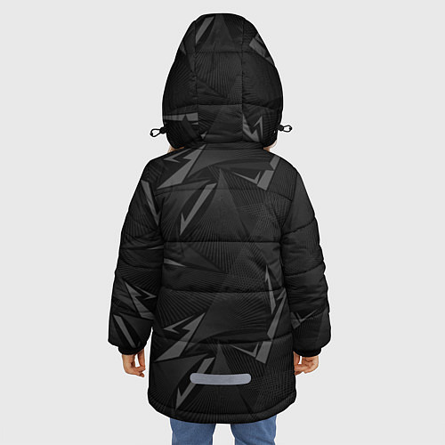 Зимняя куртка для девочки Valheim строгий викинг / 3D-Черный – фото 4