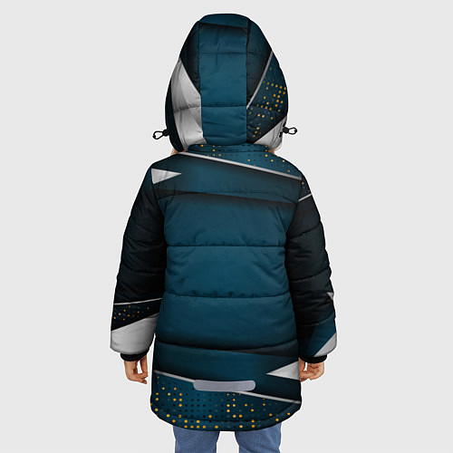 Зимняя куртка для девочки 3D luxury sport style Золото / 3D-Черный – фото 4