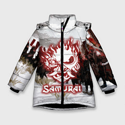 Куртка зимняя для девочки SAMURAI 2077, цвет: 3D-черный