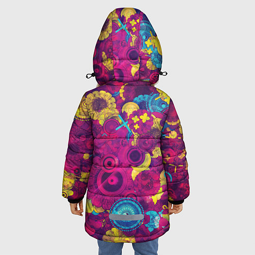Зимняя куртка для девочки PINK FLOW / 3D-Черный – фото 4