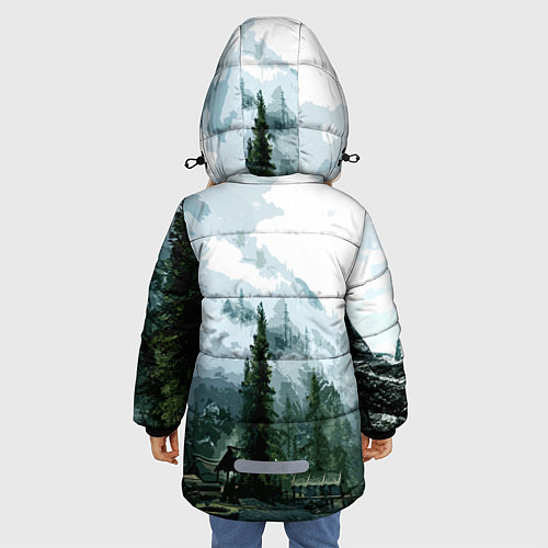 Зимняя куртка для девочки The Elder Scrolls Довакин / 3D-Черный – фото 4
