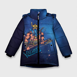 Зимняя куртка для девочки Valheim викинг с синей бородой