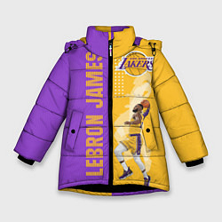 Куртка зимняя для девочки Леброн NBA, цвет: 3D-черный