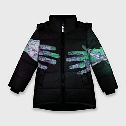 Куртка зимняя для девочки HANDS, цвет: 3D-черный