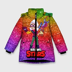 Куртка зимняя для девочки Белль Belle Brawl Stars, цвет: 3D-черный