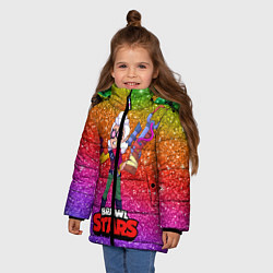 Куртка зимняя для девочки Белль Belle Brawl Stars, цвет: 3D-черный — фото 2