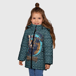 Куртка зимняя для девочки Valheim викинг, цвет: 3D-черный — фото 2