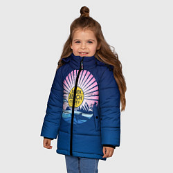 Куртка зимняя для девочки Bondi Beach Sydney, цвет: 3D-черный — фото 2